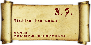Michler Fernanda névjegykártya